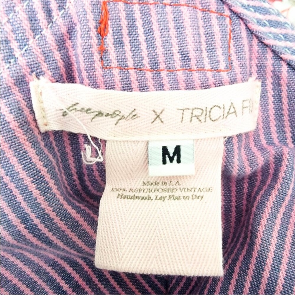 Free People Tricia Fix Hickory Stripe Overalls Medium